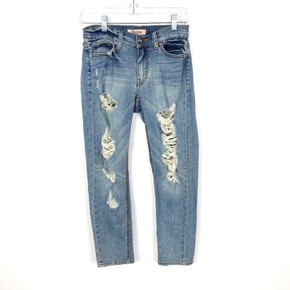 eunina Denim - Eunina Sexy Boyfriend Distressed Destroyed Jeans 3